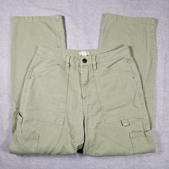 Billabong Pants - Billabong‎ Womens Sage Green Cotton Twill Cargo Carpenter Utility Pants Size 24